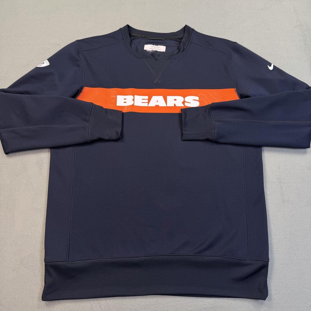 Chicago Bears Sweatshirt Mens Medium Blue NFL Football Nike Team Issued Training